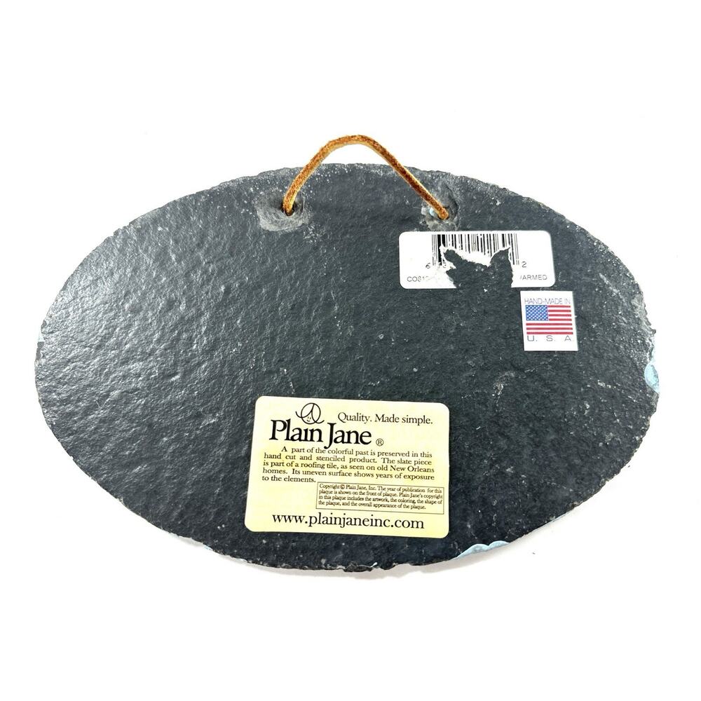 Plain Jane Snowman Family Slate Wall Plaque Winter Hearts Warmed Sign 9.5” USA - Picture 5 of 7